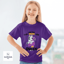 I'm A Fla-Meme-Go Queen Muffin Shirt (Black Text) - Kid Shirt (Sizes For 1-8 Years Old)