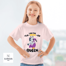 I'm A Fla-Meme-Go Queen Muffin Shirt (Black Text) - Kid Shirt (Sizes For 1-8 Years Old)