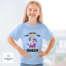 I'm A Fla-Meme-Go Queen Muffin Shirt (Black Text) - Kid Shirt (Sizes For 1-8 Years Old)