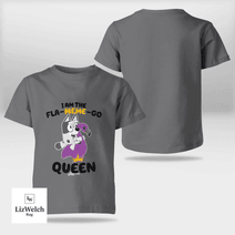 I'm A Fla-Meme-Go Queen Muffin Shirt (Black Text) - Kid Shirt (Sizes For 1-8 Years Old)