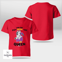 I'm A Fla-Meme-Go Queen Muffin Shirt (Black Text) - Kid Shirt (Sizes For 1-8 Years Old)