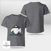 Hammerbarn (Dark Green Text) Shirt - Kid Shirt (Sizes For 1-8 Years Old)