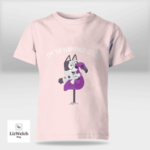 I'm Flamingo Queen Muffin (White Text) Shirt - Kid Shirt (Sizes For 1-8 Years Old)