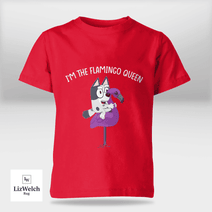 I'm Flamingo Queen Muffin (White Text) Shirt - Kid Shirt (Sizes For 1-8 Years Old)