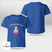 I'm Flamingo Queen Muffin (White Text) Shirt - Kid Shirt (Sizes For 1-8 Years Old)
