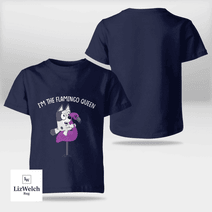 I'm Flamingo Queen Muffin (White Text) Shirt - Kid Shirt (Sizes For 1-8 Years Old)