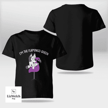 I'm Flamingo Queen Muffin (White Text) Shirt - Kid Shirt (Sizes For 1-8 Years Old)