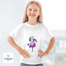 I'm Flamingo Queen Muffin (White Text) Shirt - Kid Shirt (Sizes For 1-8 Years Old)