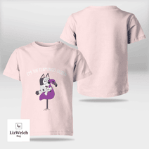 I'm Flamingo Queen Muffin (White Text) Shirt - Kid Shirt (Sizes For 1-8 Years Old)