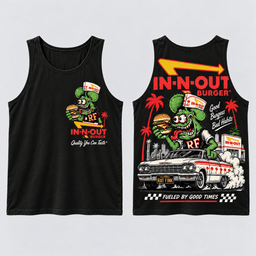 Rat Fink X In N Out Good Burgers Bad Habits Vintage T-Shirt, Hoodie And More NNK - Tank Top Black