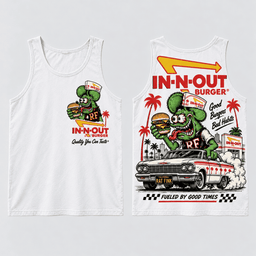 Rat Fink X In N Out Good Burgers Bad Habits Vintage T-Shirt, Hoodie And More NNK - Tank Top White