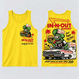 Rat Fink X In N Out Good Burgers Bad Habits Vintage T-Shirt, Hoodie And More NNK - Tank Top Yellow