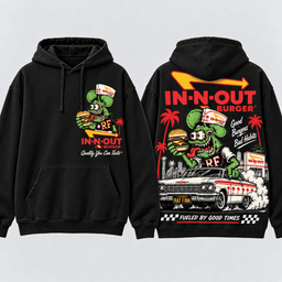 Rat Fink X In N Out Good Burgers Bad Habits Vintage T-Shirt, Hoodie And More NNK - Hoodie Black
