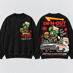 Rat Fink X In N Out Good Burgers Bad Habits Vintage T-Shirt, Hoodie And More NNK - Sweater Black