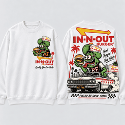 Rat Fink X In N Out Good Burgers Bad Habits Vintage T-Shirt, Hoodie And More NNK - Sweater White