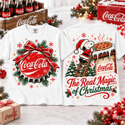 Snoopy Coca Cola Christmas Magic T-Shirt for Fans of Cozy Holiday Celebrations NTT White