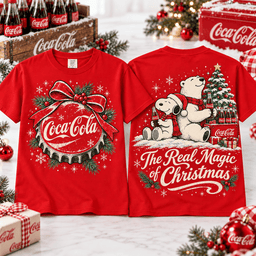 Snoopy Coca Cola Christmas Magic T-Shirt for Fans of Cozy Holiday Celebrations NTT Red