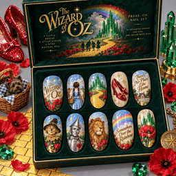 The Wizard of Oz Yellow Brick Road Character Press-On Nail Set for Classic Movie Fans NDN Press On Nail Product Image
