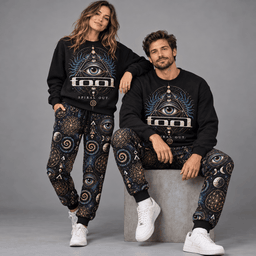 Premium Tool Spiral Out Eye Graphic Sweater and Jogger Pants Set for Fans NDN Worn Set Mockup