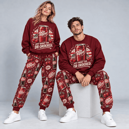Premium Dr Pepper Just What the Dr Ordered Graphic Sweater and Jogger Pants Set NDN Worn Set Mockup