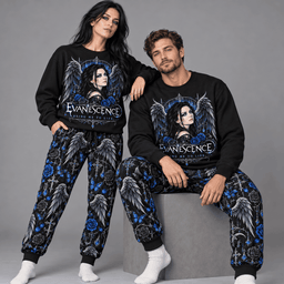 Premium Evanescence Bring Me to Life Graphic Sweater and Jogger Pants Set NDN Worn Set Mockup