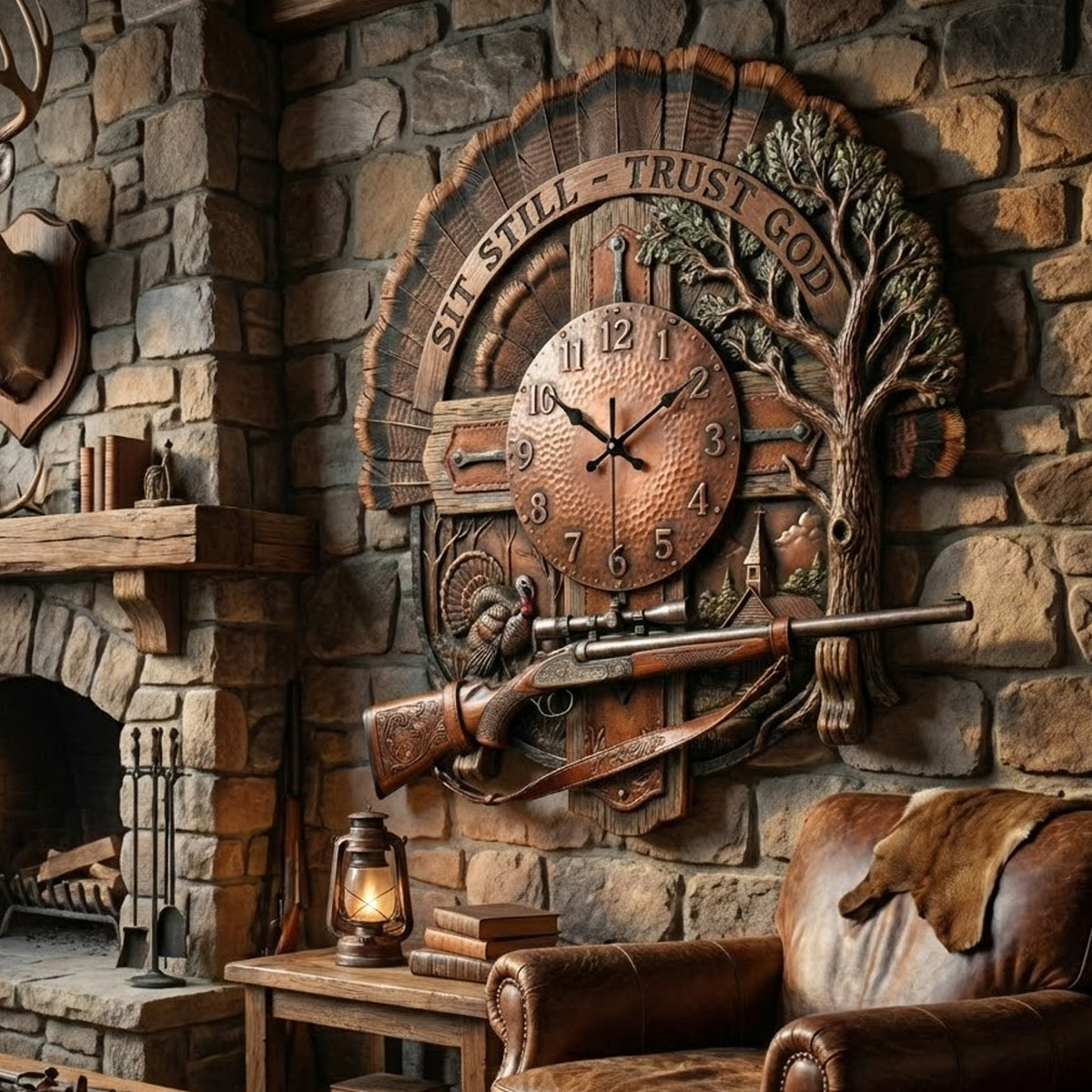 Clock God Sit Still - Trust God - Wall Clock - IronArmCo