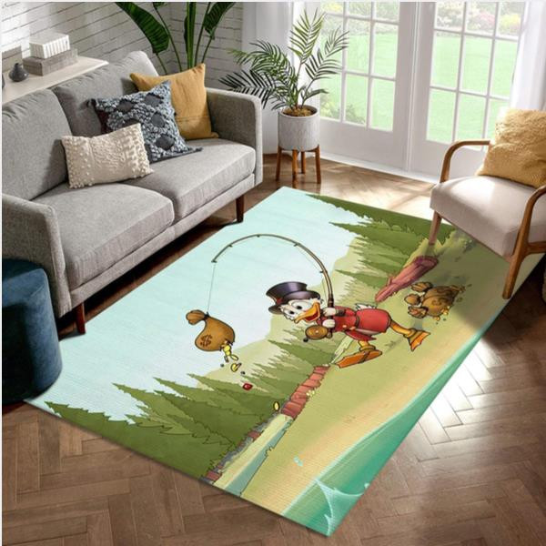 Coins Area Rug Cartoon Humor Scrooge Mcduck Ducktales Walt Disney Coins Disney Area ...