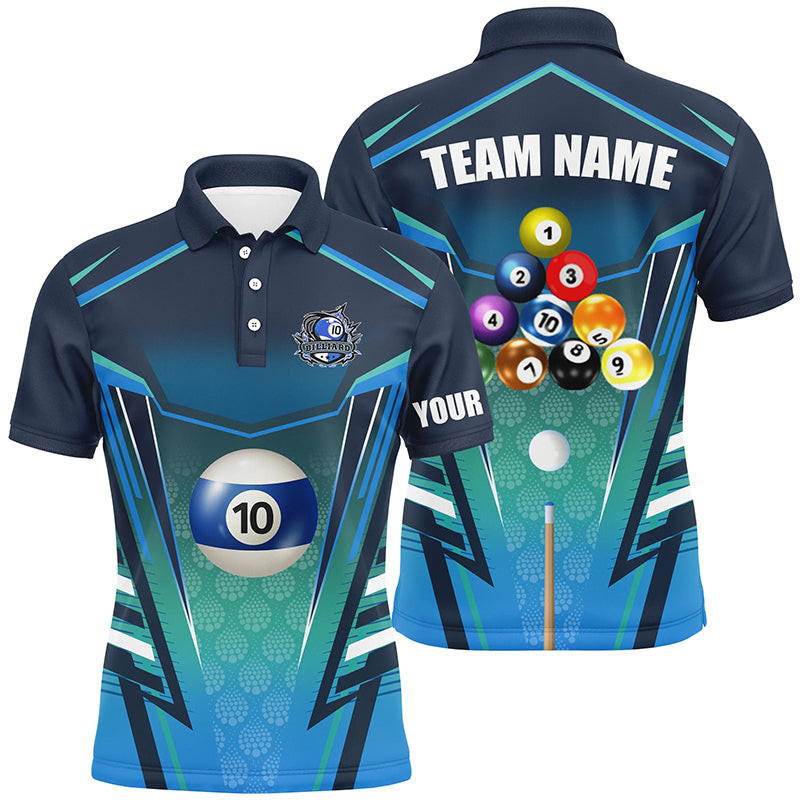 10 Ball Pool Billiard Jerseys Custom Polo Shirts For Men Best Uniform ...