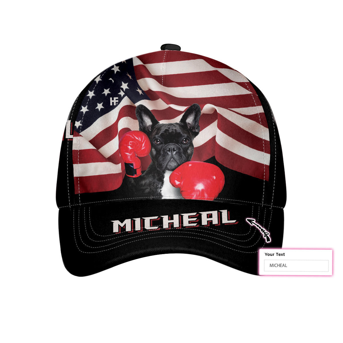 Custom French Bulldog Boxing Cap - Kaibatime