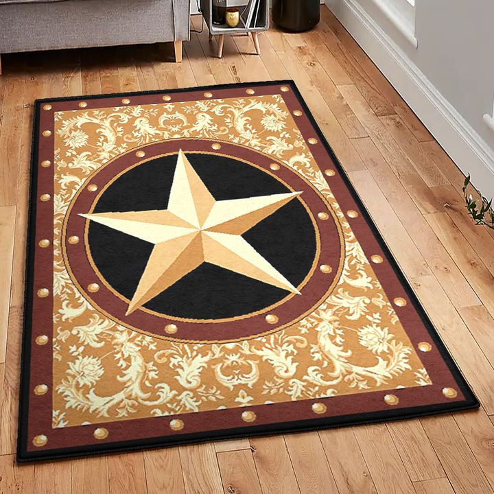 Rustic Star Rugs Entry Rug Cowboy Modern Area Rugs, Western Star Rustic Cowboy Rug, Rustic Rug ...