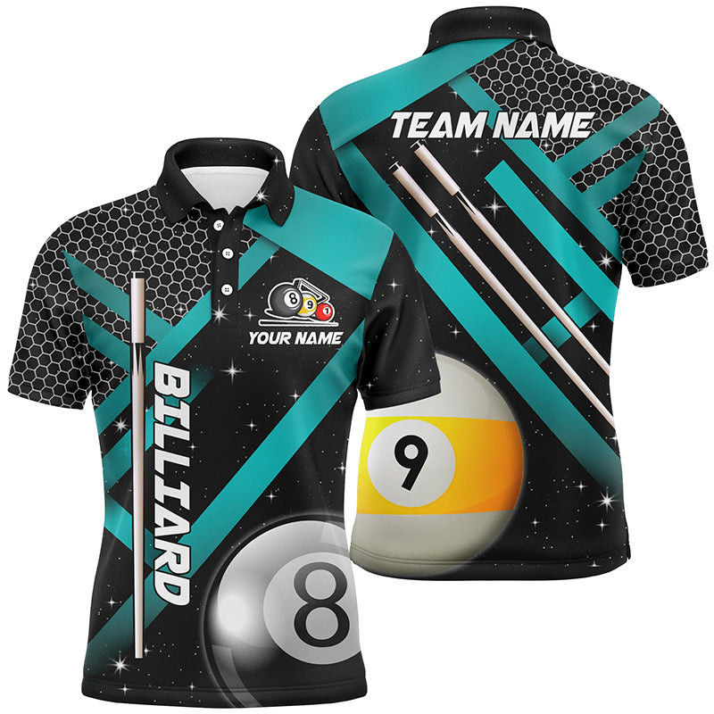 Black Jerseys Billiard 8 Ball & 9 Ball Men Pool Shirts Custom Unique ...