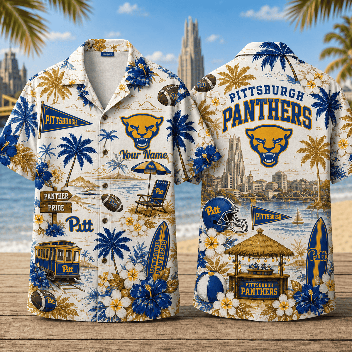Pittsburgh Panthers TDNCAACY01 NFL Personalized Hawaiian Shirt for Football Lovers