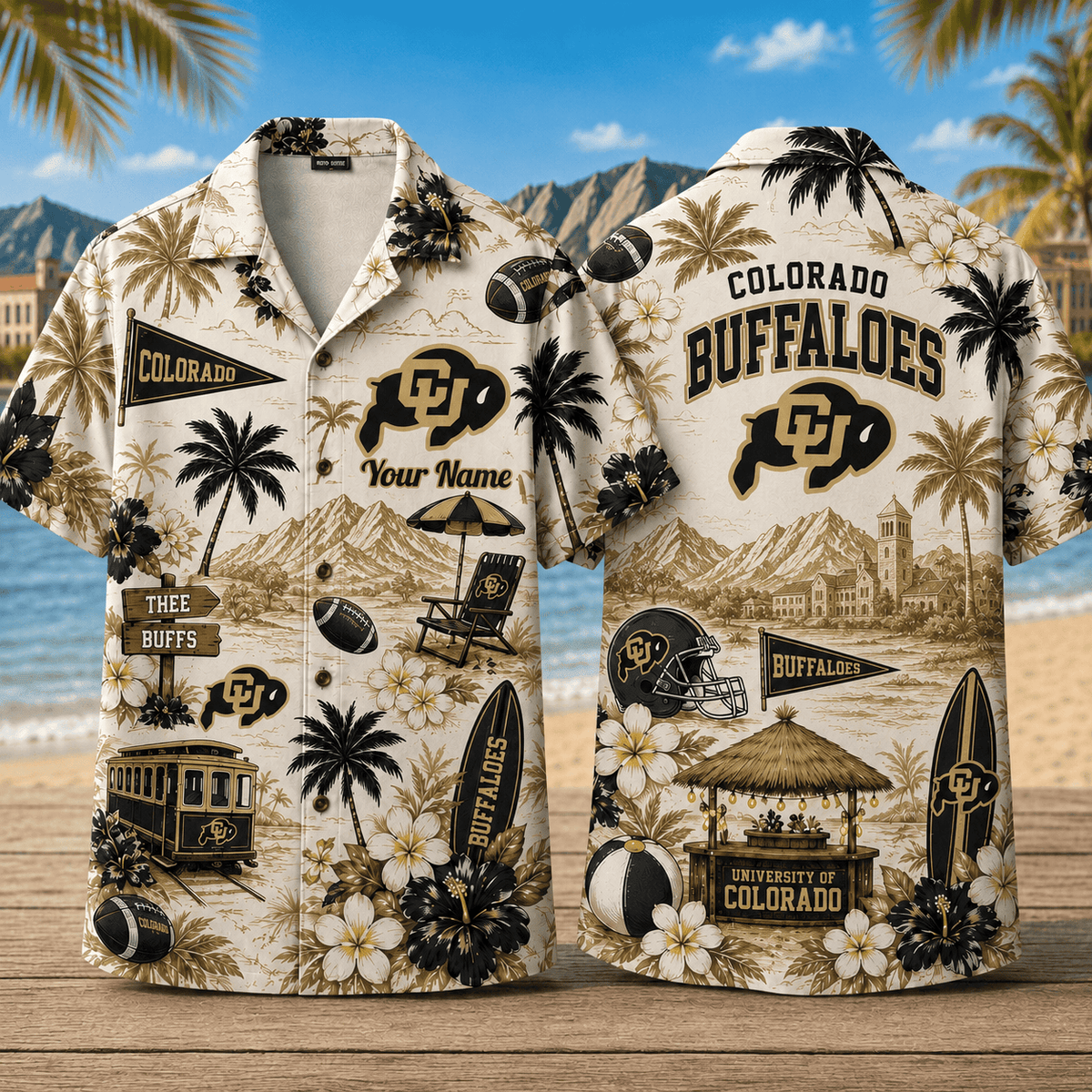 Colorado Buffaloes TDNCAACY01 NFL Personalized Hawaiian Shirt for Football Lovers