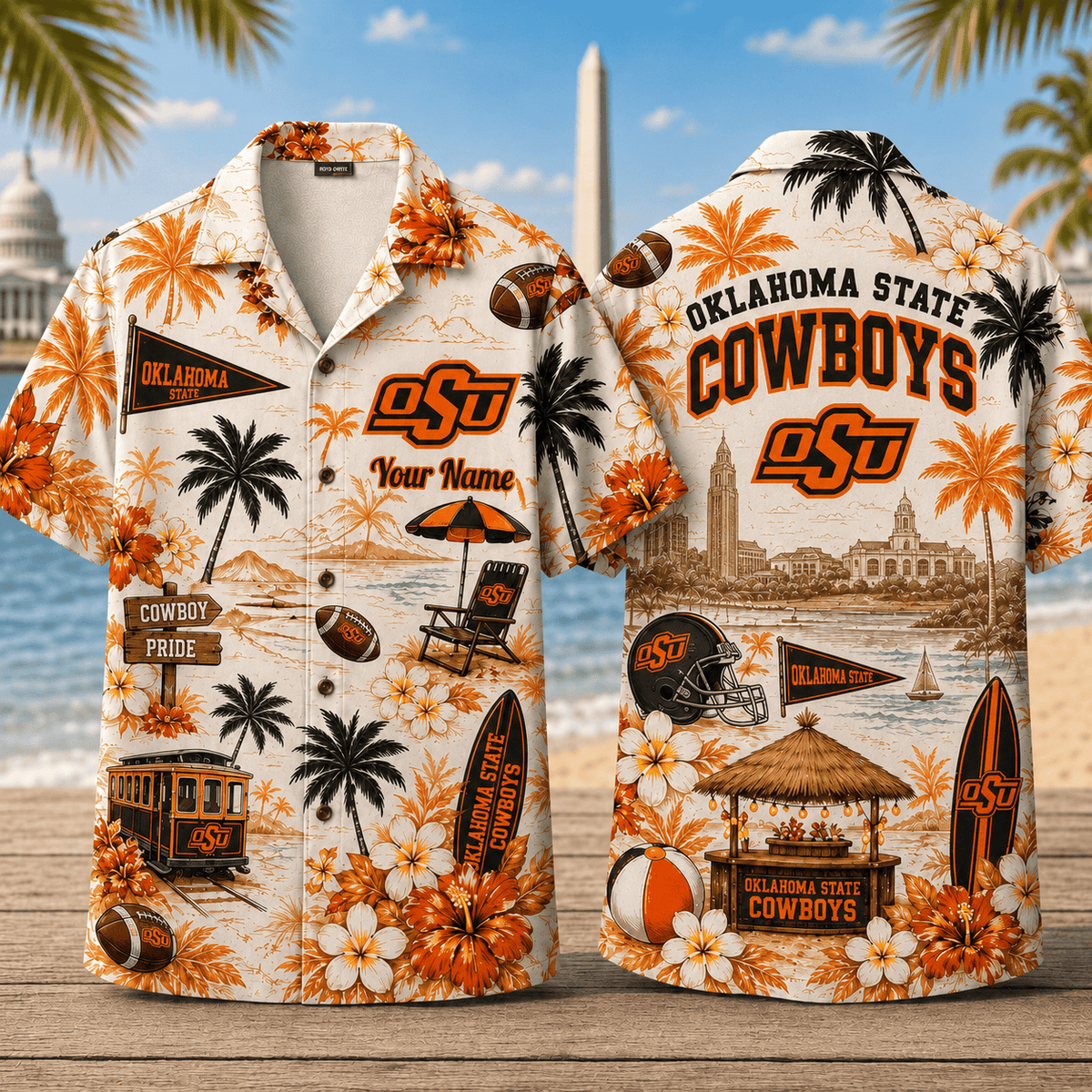 Oklahoma State Cowboys TDNCAACY01 NFL Personalized Hawaiian Shirt for Football Lovers