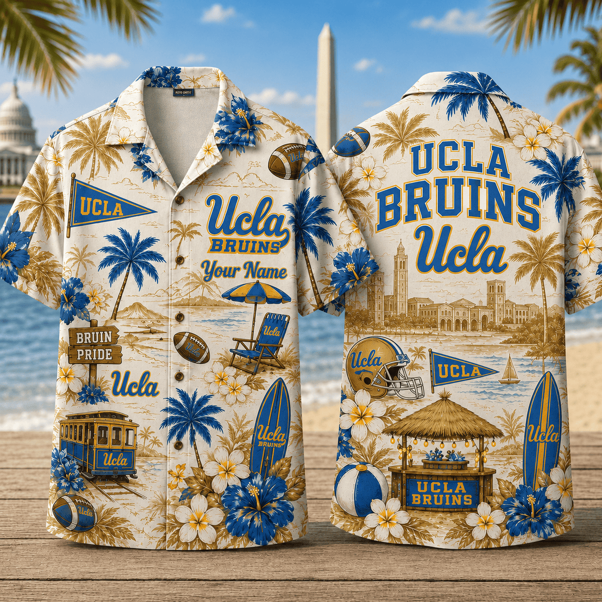 UCLA Bruins TDNCAACY01 NFL Personalized Hawaiian Shirt for Football Lovers