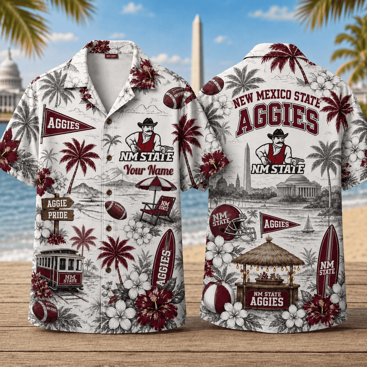 New Mexico State Aggies TDNCAACY01 NFL Personalized Hawaiian Shirt for Football Lovers