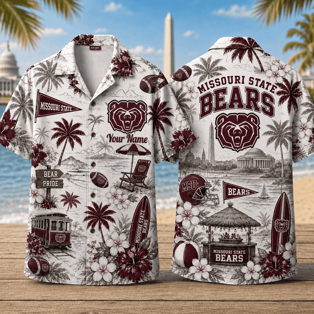 Missouri State Bears TDNCAACY01 NFL Personalized Hawaiian Shirt for Football Lovers