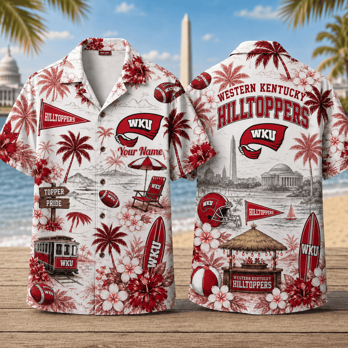 Western Kentucky Hilltoppers TDNCAACY01 NFL Personalized Hawaiian Shirt for Football Lovers