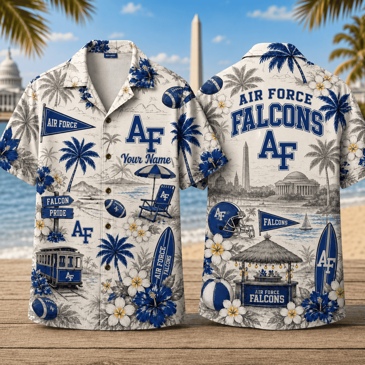Air Force Falcons TDNCAACY01 NFL Personalized Hawaiian Shirt for Football Lovers