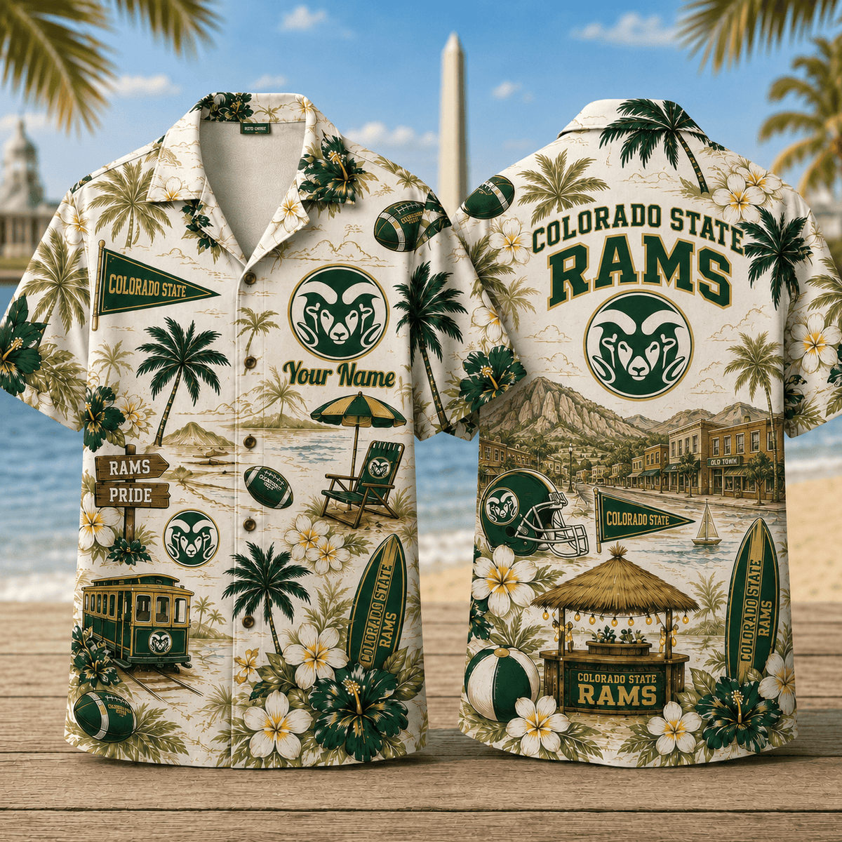 Colorado State Rams TDNCAACY01 NFL Personalized Hawaiian Shirt for Football Lovers