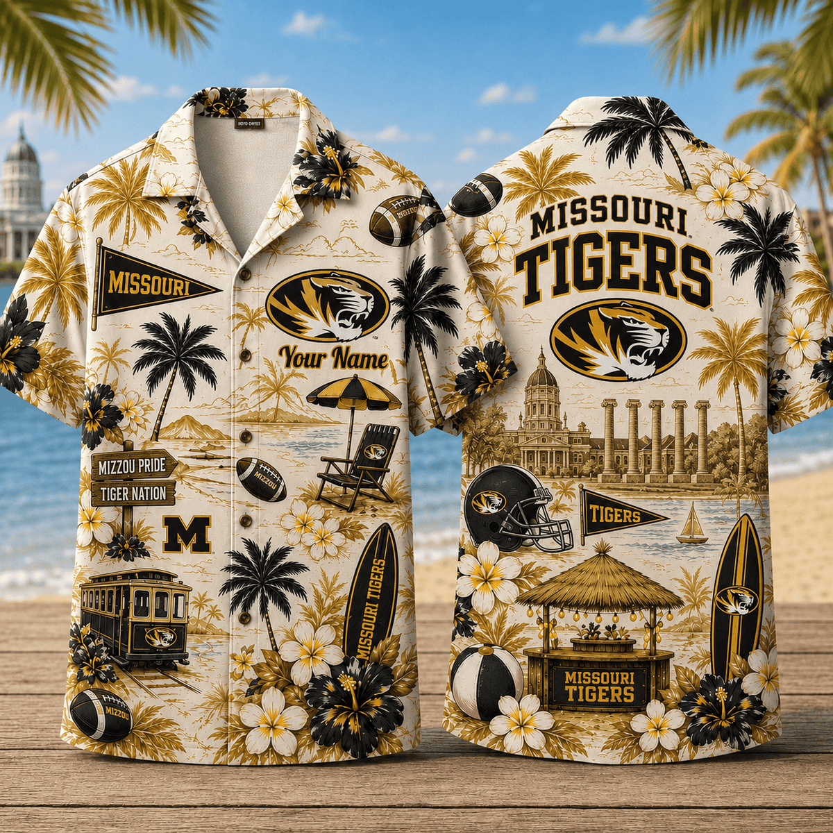 Missouri Tigers TDNCAACY01 NFL Personalized Hawaiian Shirt for Football Lovers
