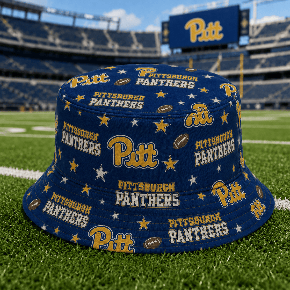 Pittsburgh Panthers PLNCAAYAP01 NCAA Personalized Bucket Hat