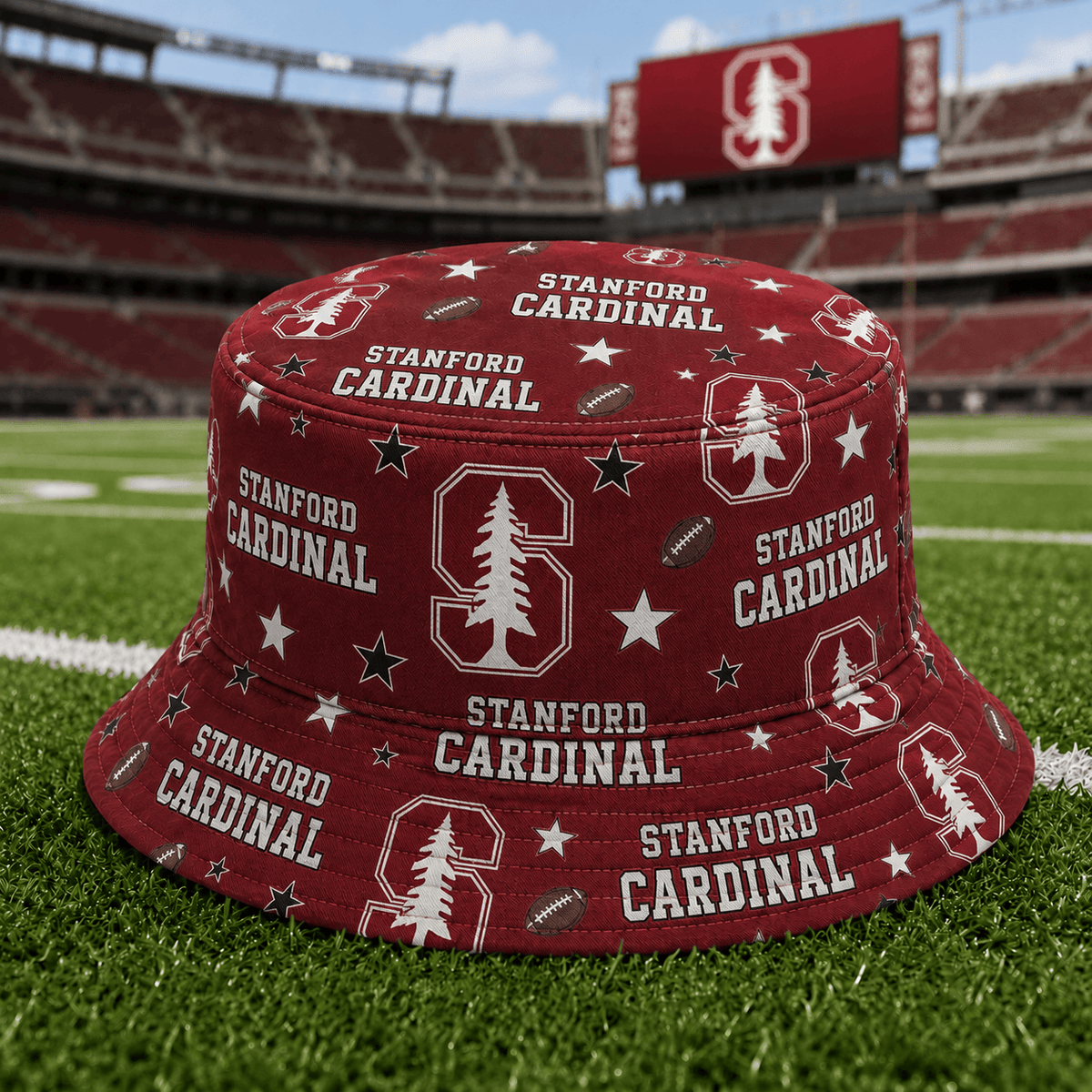 Stanford Cardinal PLNCAAYAP01 NCAA Personalized Bucket Hat