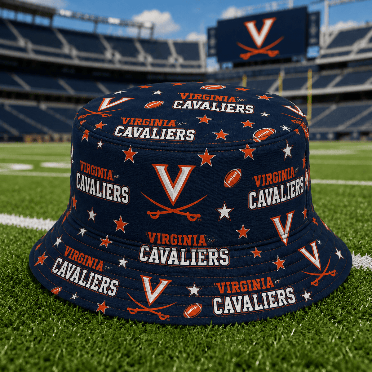 Virginia Cavaliers PLNCAAYAP01 NCAA Personalized Bucket Hat
