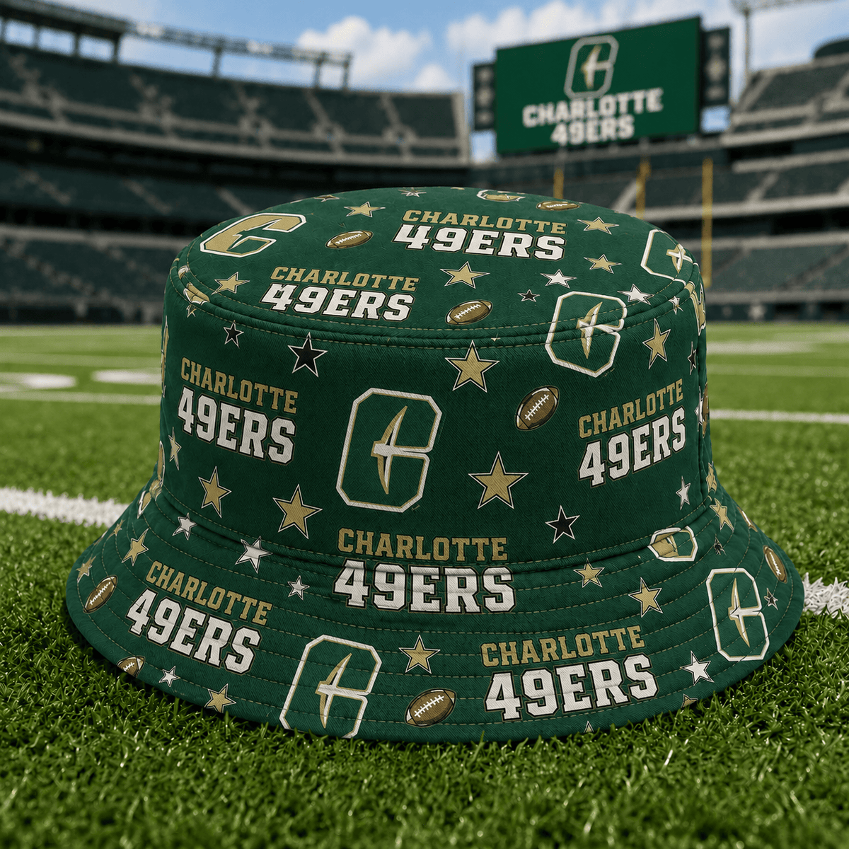 Charlotte 49ers PLNCAAYAP01 NCAA Personalized Bucket Hat