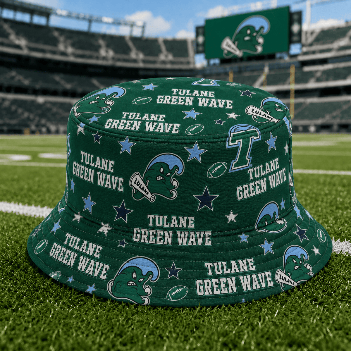 Tulane Green Wave PLNCAAYAP01 NCAA Personalized Bucket Hat