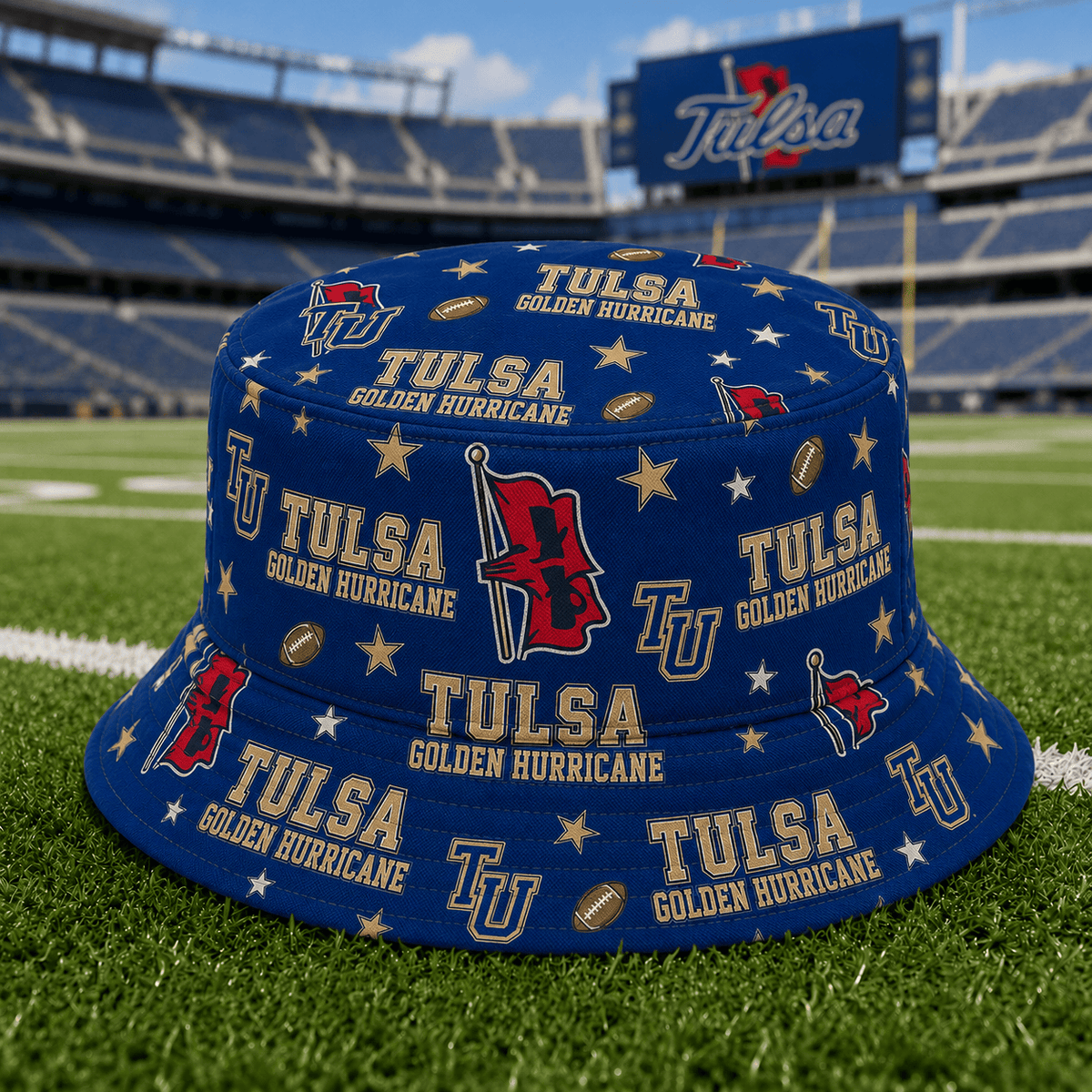 Tulsa Golden Hurricane PLNCAAYAP01 NCAA Personalized Bucket Hat