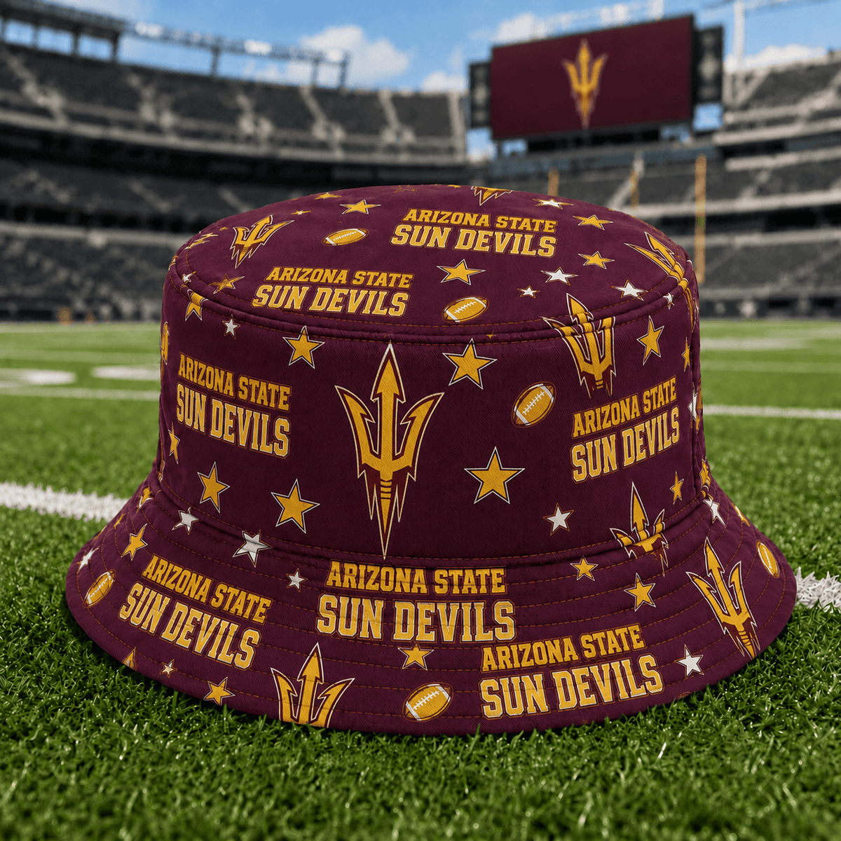 Arizona State Sun Devils PLNCAAYAP01 NCAA Personalized Bucket Hat