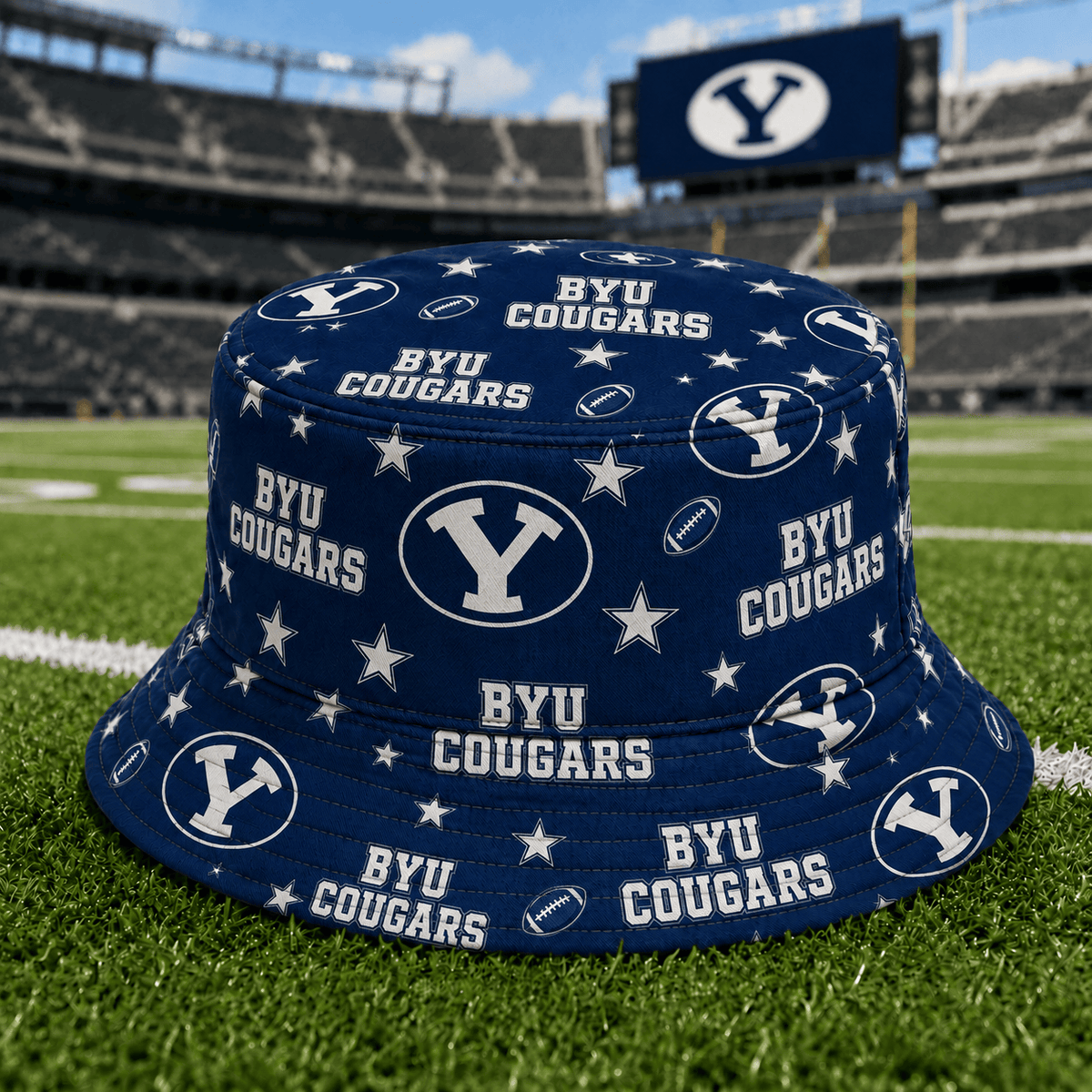 BYU Cougars PLNCAAYAP01 NCAA Personalized Bucket Hat