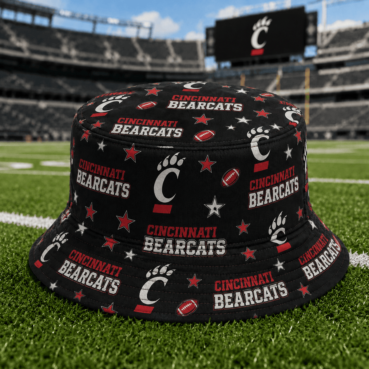 Cincinnati Bearcats PLNCAAYAP01 NCAA Personalized Bucket Hat